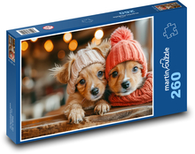 Psy v klobúkoch Puzzle 260 dielikov - 41 x 28,7 cm