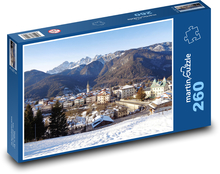 Itálie - zasněžené domy Puzzle 260 dílků - 41 x 28,7 cm