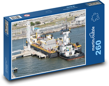 Nákladní loď v přístavu Puzzle 260 dílků - 41 x 28,7 cm