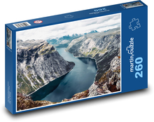Nórsko - fjord Puzzle 260 dielikov - 41 x 28,7 cm 