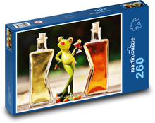Žába a láhev alkoholu Puzzle 260 dílků - 41 x 28,7 cm