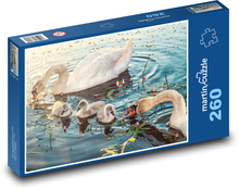 Rodzina łabędzi Puzzle 260 elementów - 41x28,7 cm