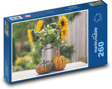 Kürbis und Sonnenblume Puzzle 260 Teile - 41 x28,7 cm