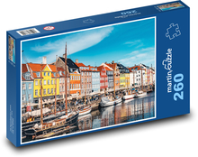 Kopenhaga - Kolorowe domy Puzzle 260 elementów - 41x28,7 cm