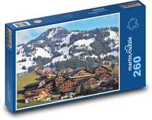 Alpská dedina Puzzle 260 dielikov - 41 x 28,7 cm 