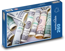 Doláre - peniaze Puzzle 260 dielikov - 41 x 28,7 cm 