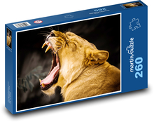 Zívající lvice Puzzle 260 dílků - 41 x 28,7 cm