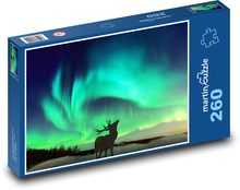 Northern Lights - Deer Puzzle 260 pieces - 41 x 28.7 cm 