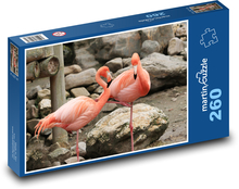 Plameňák - pták Puzzle 260 dílků - 41 x 28,7 cm
