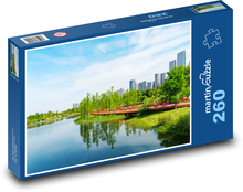 Asia - Chengdu, Lake Puzzle 260 pieces - 41 x 28.7 cm 