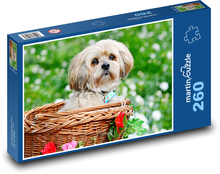 Dog in Basket Puzzle 260 pieces - 41 x 28.7 cm 