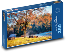 Krávy na pastvě Puzzle 260 dílků - 41 x 28,7 cm