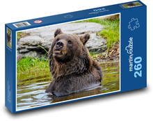 Medvěd ve vodě Puzzle 260 dílků - 41 x 28,7 cm