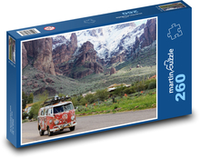 Retro-Auto - Berge Puzzle 260 Teile - 41 x28,7 cm