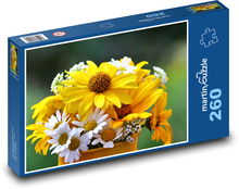 Kytice žlutých květů Puzzle 260 dílků - 41 x 28,7 cm