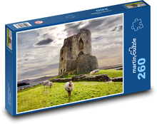 Sheep at the castle Puzzle 260 pieces - 41 x 28.7 cm