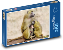 Rodina opíc Puzzle 260 dielikov - 41 x 28,7 cm 