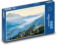 Údolý - hory, krajina Puzzle 260 dielikov - 41 x 28,7 cm 
