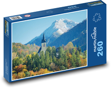 Alpen, Berge, Kirche Puzzle 260 Teile - 41 x28,7 cm