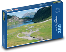 Hory - horské jezero Puzzle 260 dílků - 41 x 28,7 cm