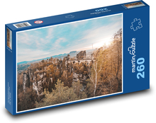 Germany - Bastei, rock formations Puzzle 260 pieces - 41 x 28.7 cm 