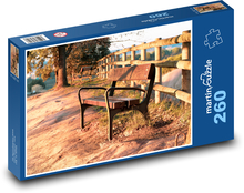 Bank - Sonnenuntergang Puzzle 260 Teile - 41 x28,7 cm