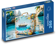 Koffer mit Boot Puzzle 260 Teile - 41 x28,7 cm