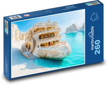 Luxury boat on the beach Puzzle 260 pieces - 41 x 28.7 cm 