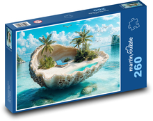 Tropický ostrov - oceán Puzzle 260 dílků - 41 x 28,7 cm