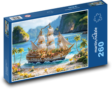 Żaglówki na morzu Puzzle 260 elementów - 41x28,7 cm