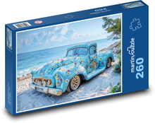 A car on a sandy beach Puzzle 260 pieces - 41 x 28.7 cm 