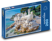 Lokomotywa - pociąg na skale Puzzle 260 elementów - 41x28,7 cm