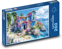 Colorful seaside house Puzzle 260 pieces - 41 x 28.7 cm 