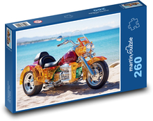 Motocykel na pláži Puzzle 260 dielikov - 41 x 28,7 cm 