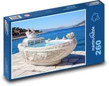Kamenná loď u moře Puzzle 260 - 41x28,7 cm