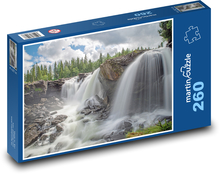 Szwecja - wodospad Puzzle 260 elementów - 41x28,7 cm