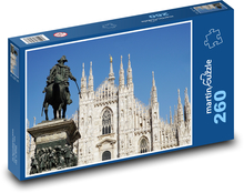 Katedra Narodzenia Najświętszej Marii Panny w Mediolanie, Włochy Puzzle 260 elementów - 41x28,7 cm