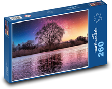 Rieka - hviezdna obloha Puzzle 260 dielikov - 41 x 28,7 cm