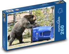 Bear and garbage cans Puzzle 260 pieces - 41 x 28.7 cm