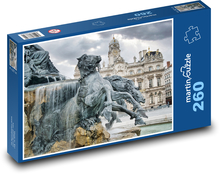 Place des terreaux - fontána Puzzle 260 dielikov - 41 x 28,7 cm 
