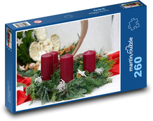 Wieniec adwentowy - świece Puzzle 260 elementów - 41x28,7 cm