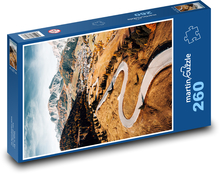 Alpské cesty na jeseň Puzzle 260 dielikov - 41 x 28,7 cm