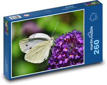 Motýl - hmyz na květině Puzzle 260 dílků - 41 x 28,7 cm