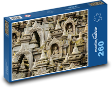 Stone statues on a temple in Indonesia Puzzle 260 pieces - 41 x 28.7 cm 