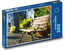 Lavička na slunném místě Puzzle 260 dílků - 41 x 28,7 cm