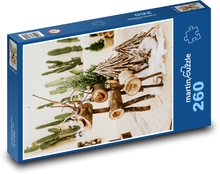 Drevená vianočná dekorácia Puzzle 260 dielikov - 41 x 28,7 cm