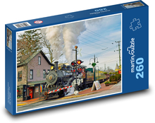 Parní vlak ve městě Puzzle 260 dílků - 41 x 28,7 cm