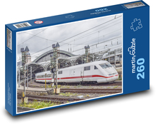 The train leaves from the station Puzzle 260 pieces - 41 x 28.7 cm 