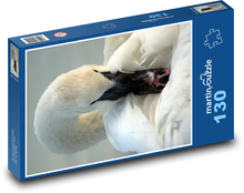 Biela labuť Puzzle 130 dielikov - 28,7 x 20 cm