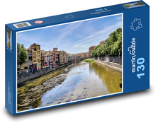 Girona - Španělsko, řeka Puzzle 130 dílků - 28,7 x 20 cm
